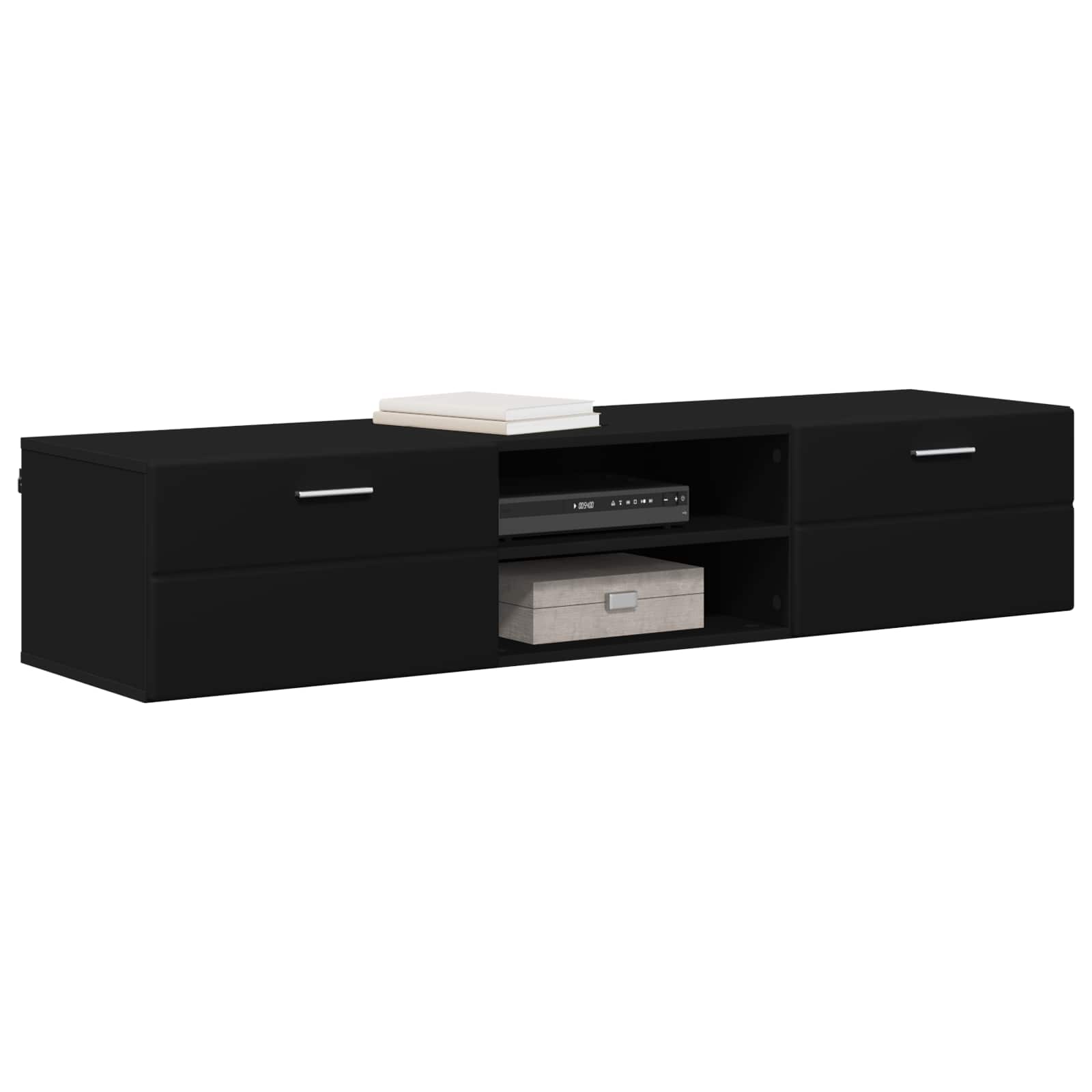 Cabinet en Bois Noir 150 x 39 x 30 cm Bois d'ingénierie - XIOS