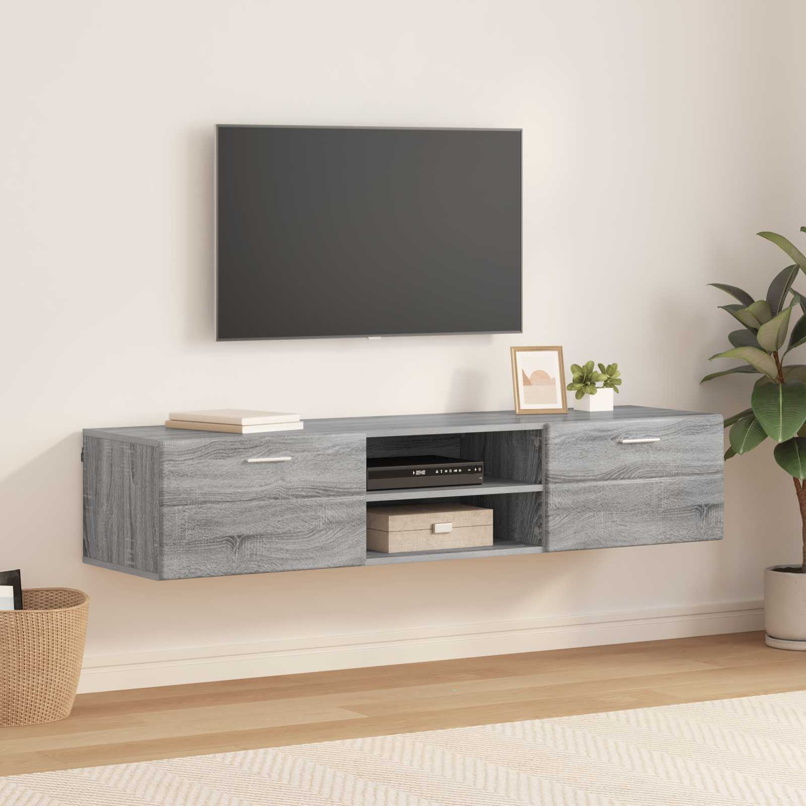 Cabinet en Bois Gris Sonoma 150 x 39 x 30 cm Bois d'ingénierie - XIOS