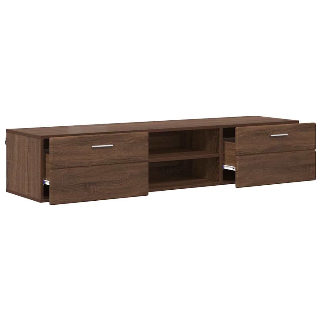 Meuble TV Chêne marron 150 x 39 x 30 cm Bois d'ingénierie - XIOS