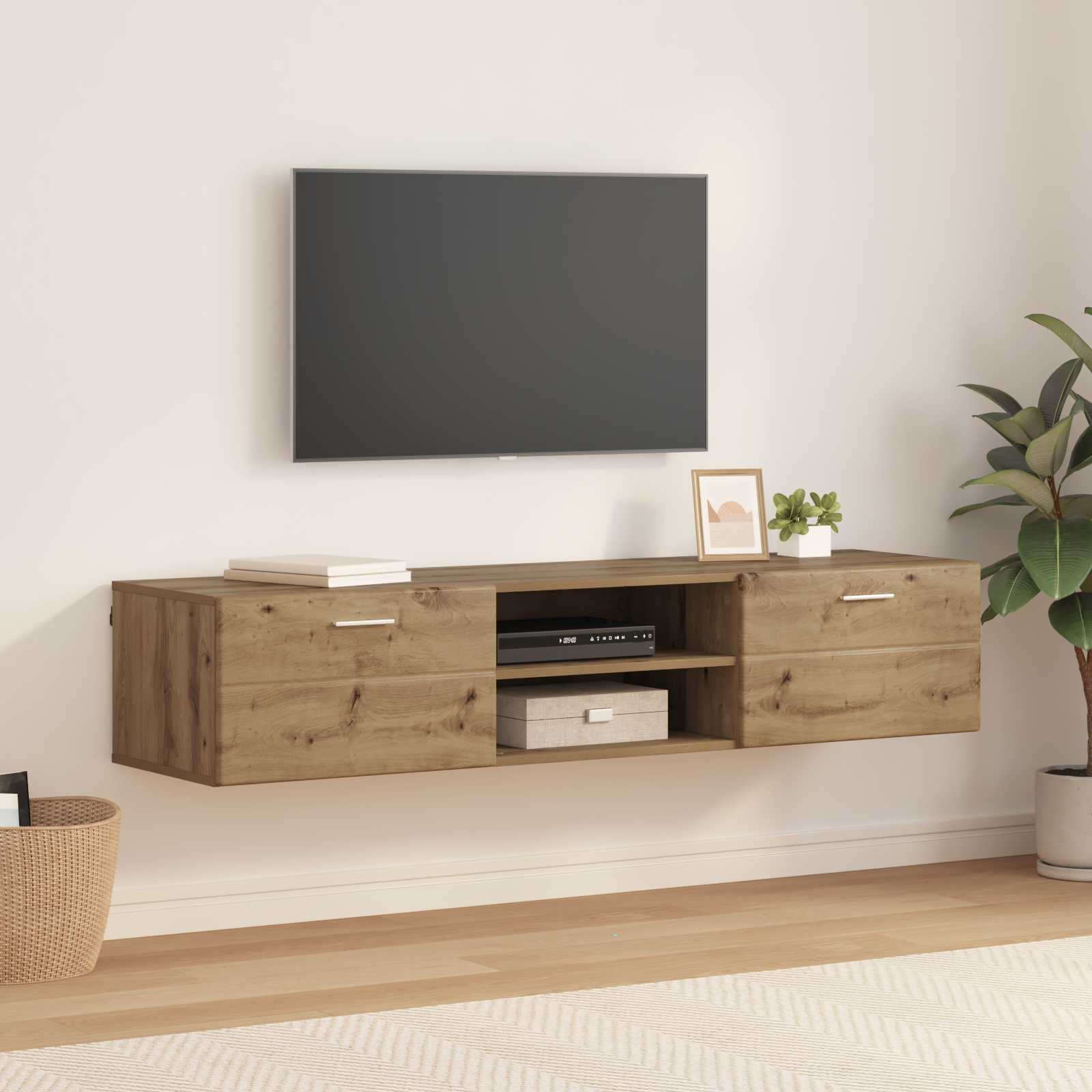 Cabinet en Bois avec tiroir Chêne artisanal 150 x 39 x 30 cm - XIOS