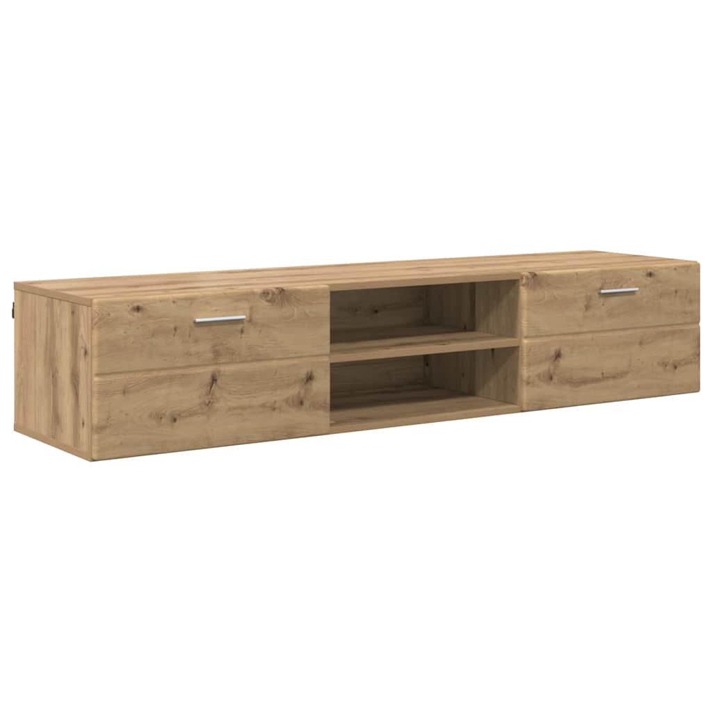 Meuble TV chêne artisanal 150 x 39 x 30 cm Bois d'ingénierie - XIOS