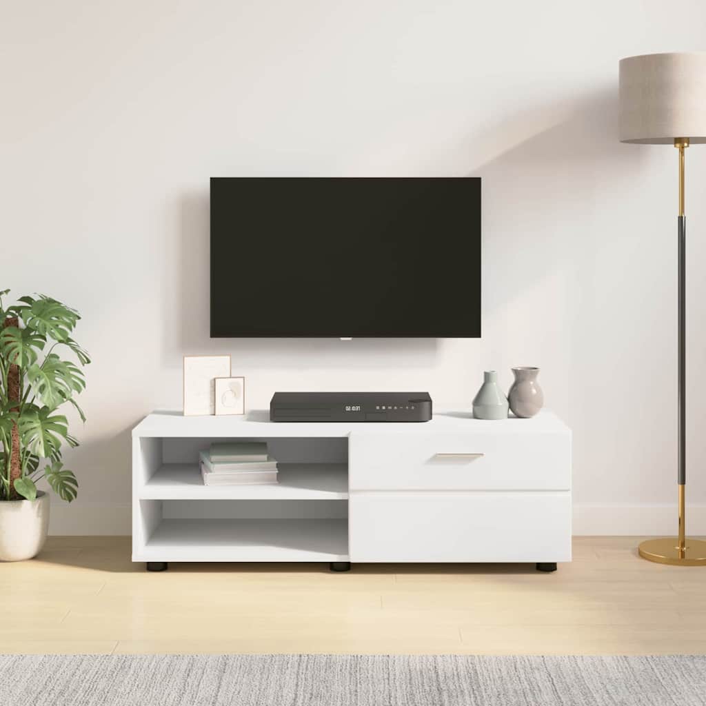 Meuble TV Blanc 100.5 x 39 x 30 cm Bois d'ingénierie XIOS