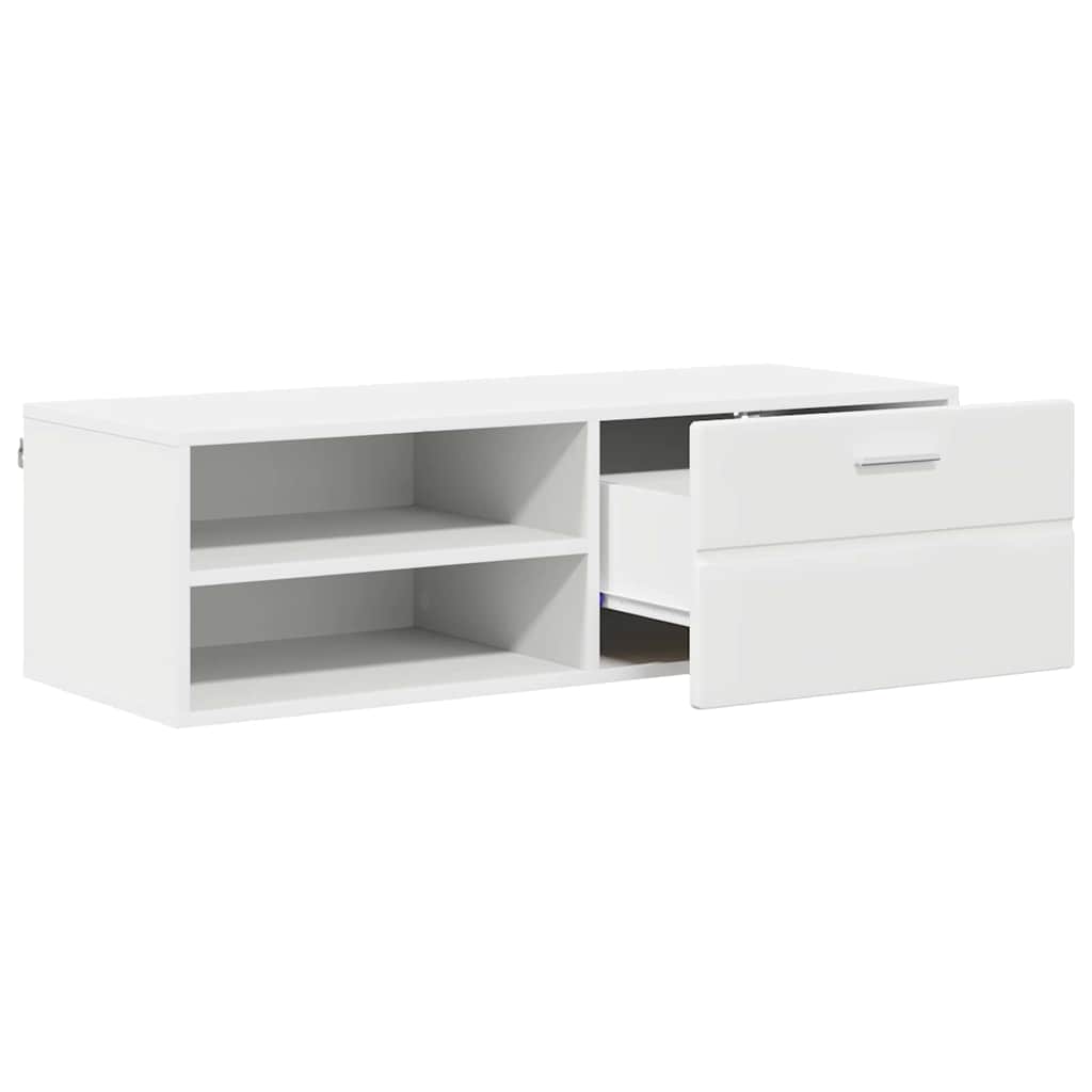 Meuble TV Blanc 100.5 x 39 x 30 cm Bois d'ingénierie XIOS