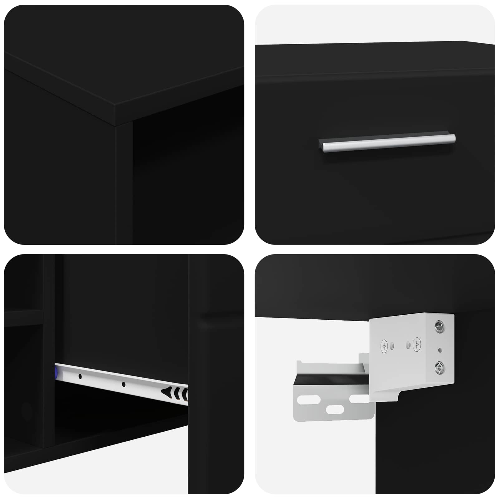 Cabinet en Bois Noir 100,5 x 39 x 30 cm Bois d'ingénierie - XIOS