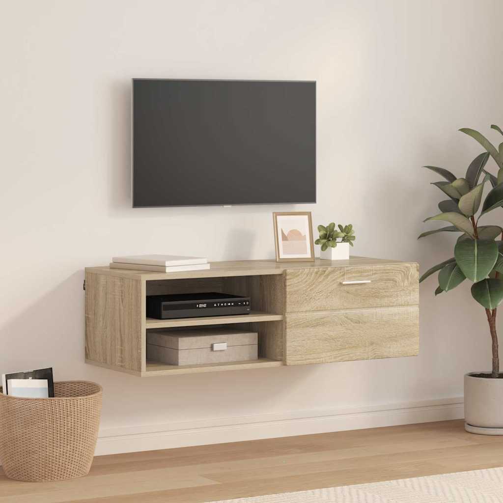 Meuble TV Chêne sonoma 100.5 x 39 x 30 cm Bois d'ingénierie XIOS