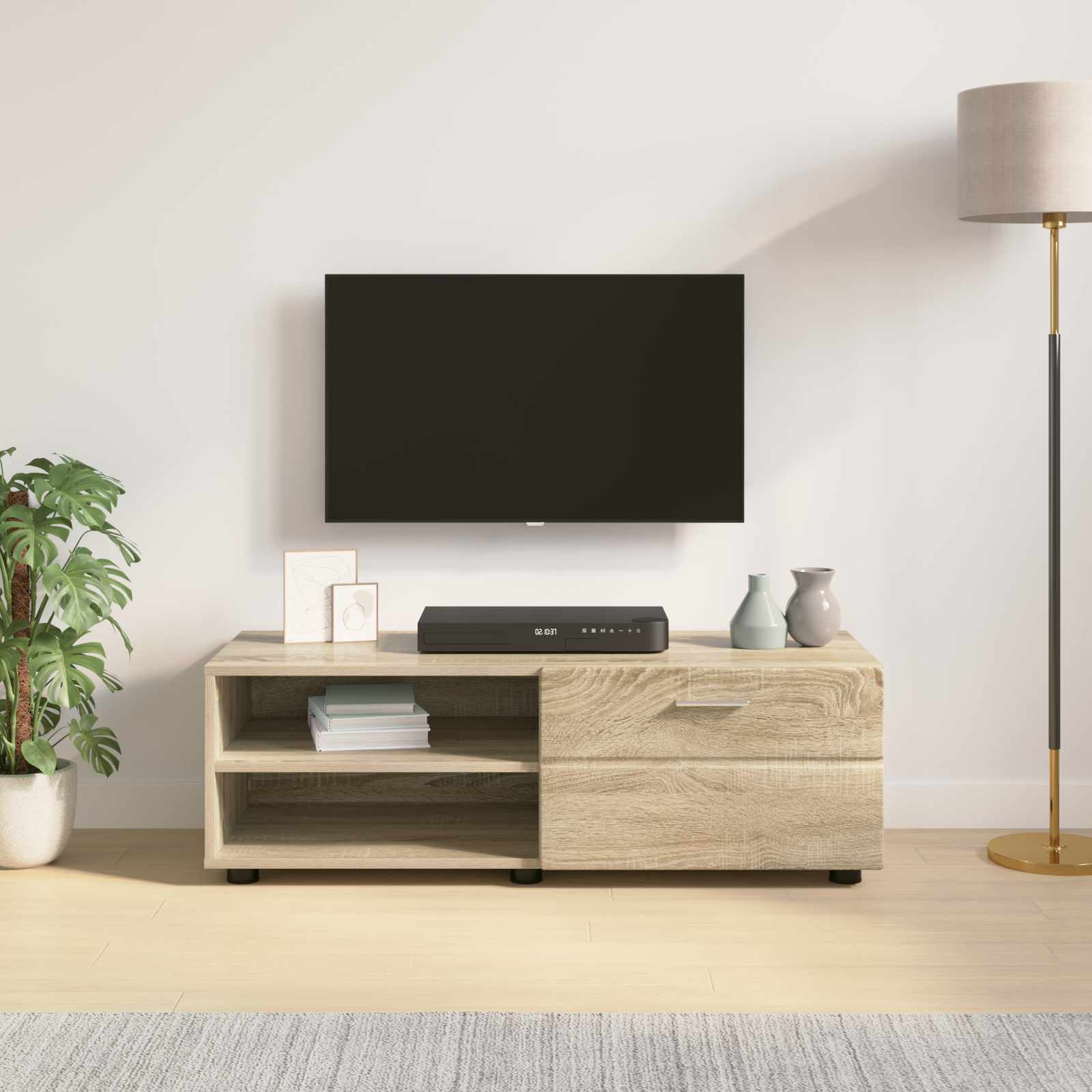 Cabinet en Bois avec tiroir Chêne Sonoma 100,5 x 39 x 30 cm - XIOS
