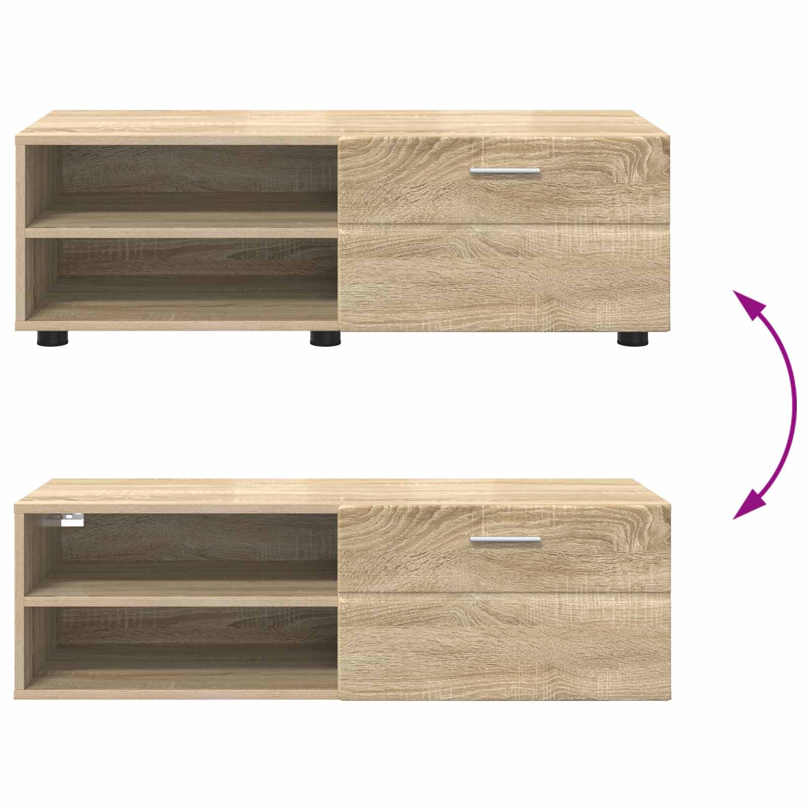 Cabinet en Bois avec tiroir Chêne Sonoma 100,5 x 39 x 30 cm - XIOS