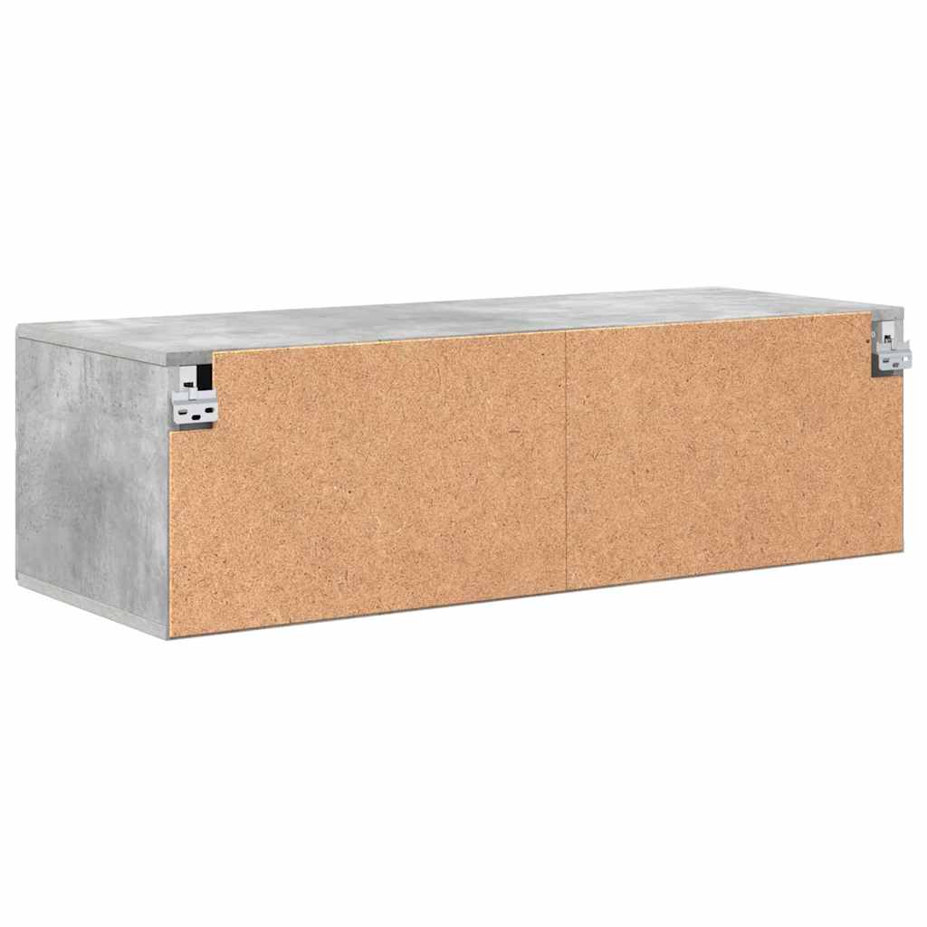 Meuble TV Gris béton 100.5 x 39 x 30 cm Bois d'ingénierie - XIOS