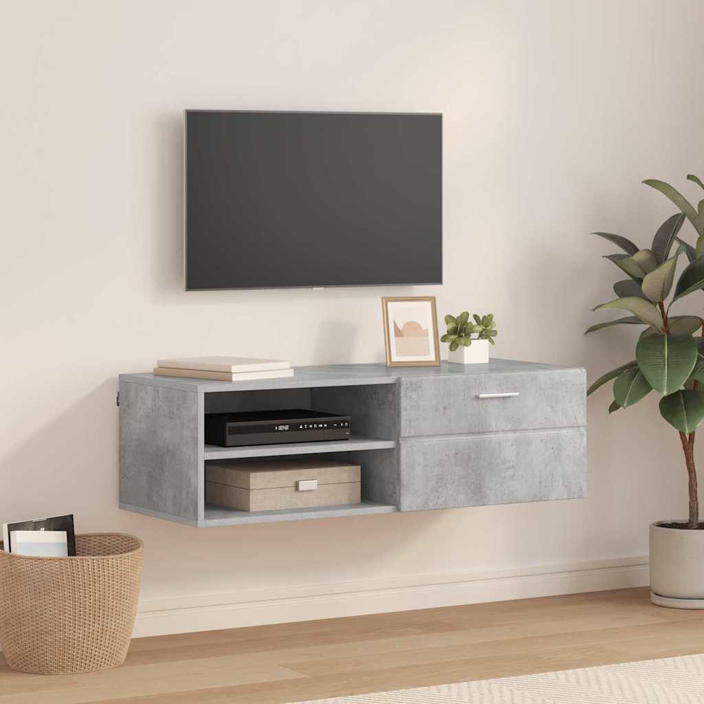 Meuble TV Blanc brillant 100.5 x 39 x 30 cm Bois d'ingénierie XIOS