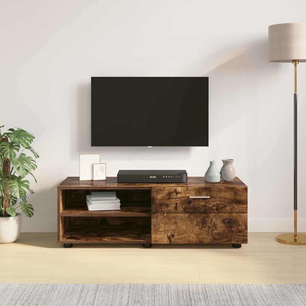 Meuble TV Chêne fumé 100.5 x 39 x 30 cm Bois d'ingénierie - XIOS