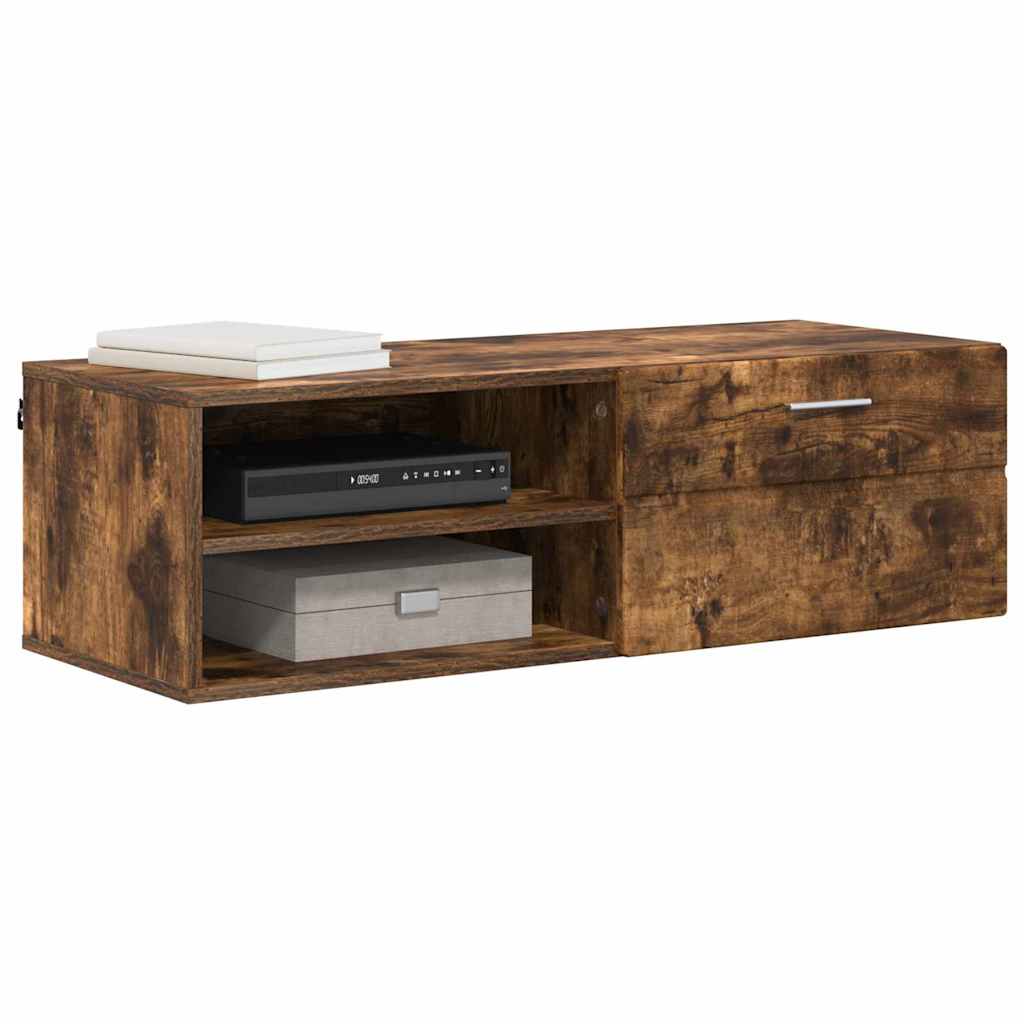 Meuble TV Chêne fumé 100.5 x 39 x 30 cm Bois d'ingénierie - XIOS