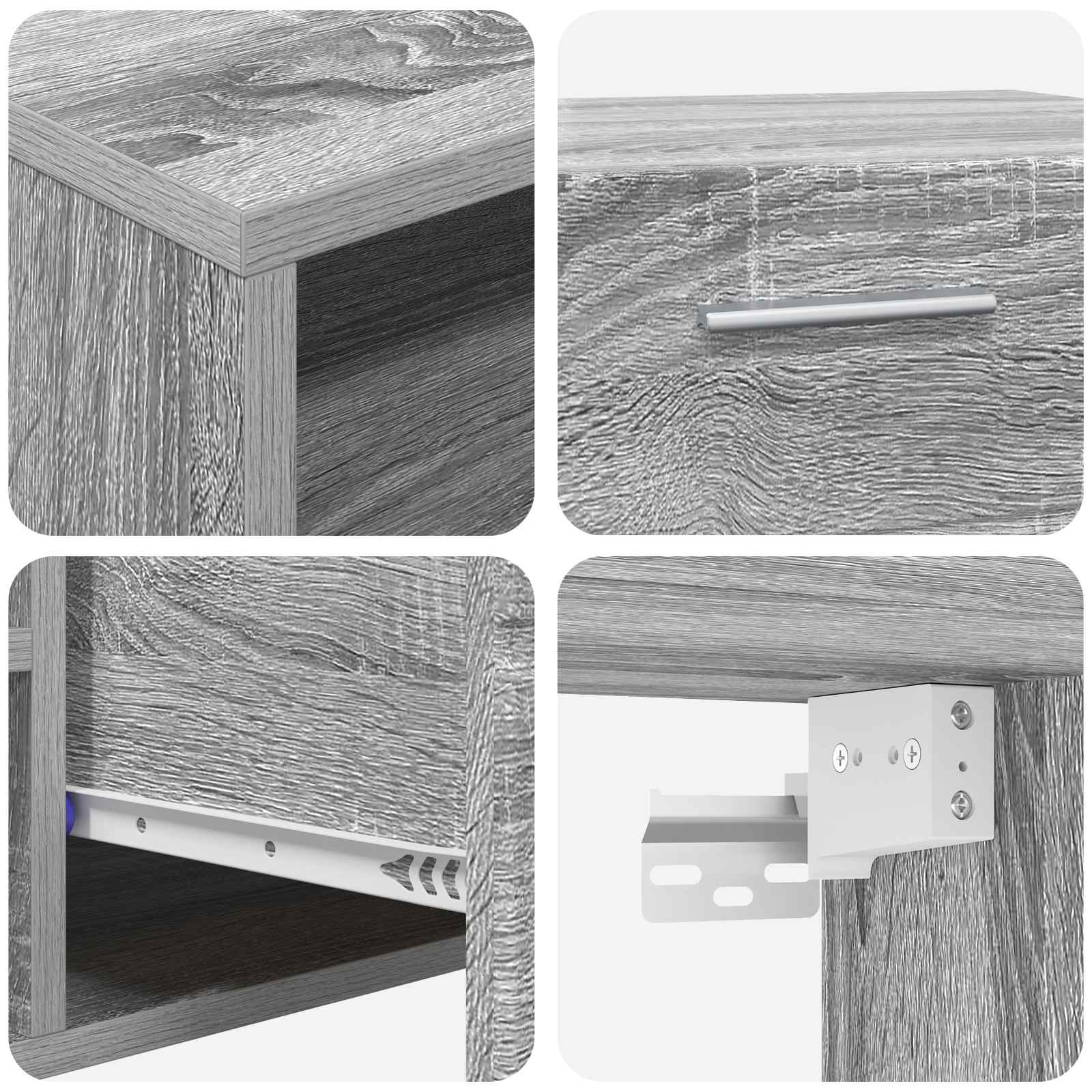 Cabinet en Bois avec tiroir Gris Sonoma 100,5 x 39 x 30 cm - XIOS