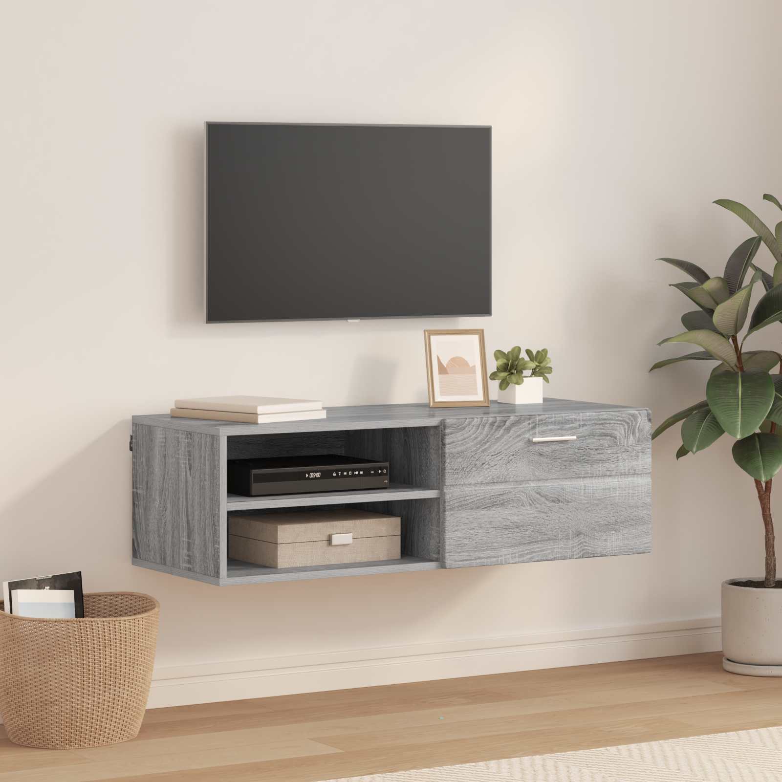 Cabinet en Bois avec tiroir Gris Sonoma 100,5 x 39 x 30 cm - XIOS