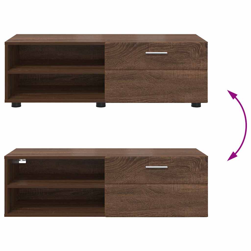 Meuble TV Chêne marron 100.5 x 39 x 30 cm Bois d'ingénierie - XIOS