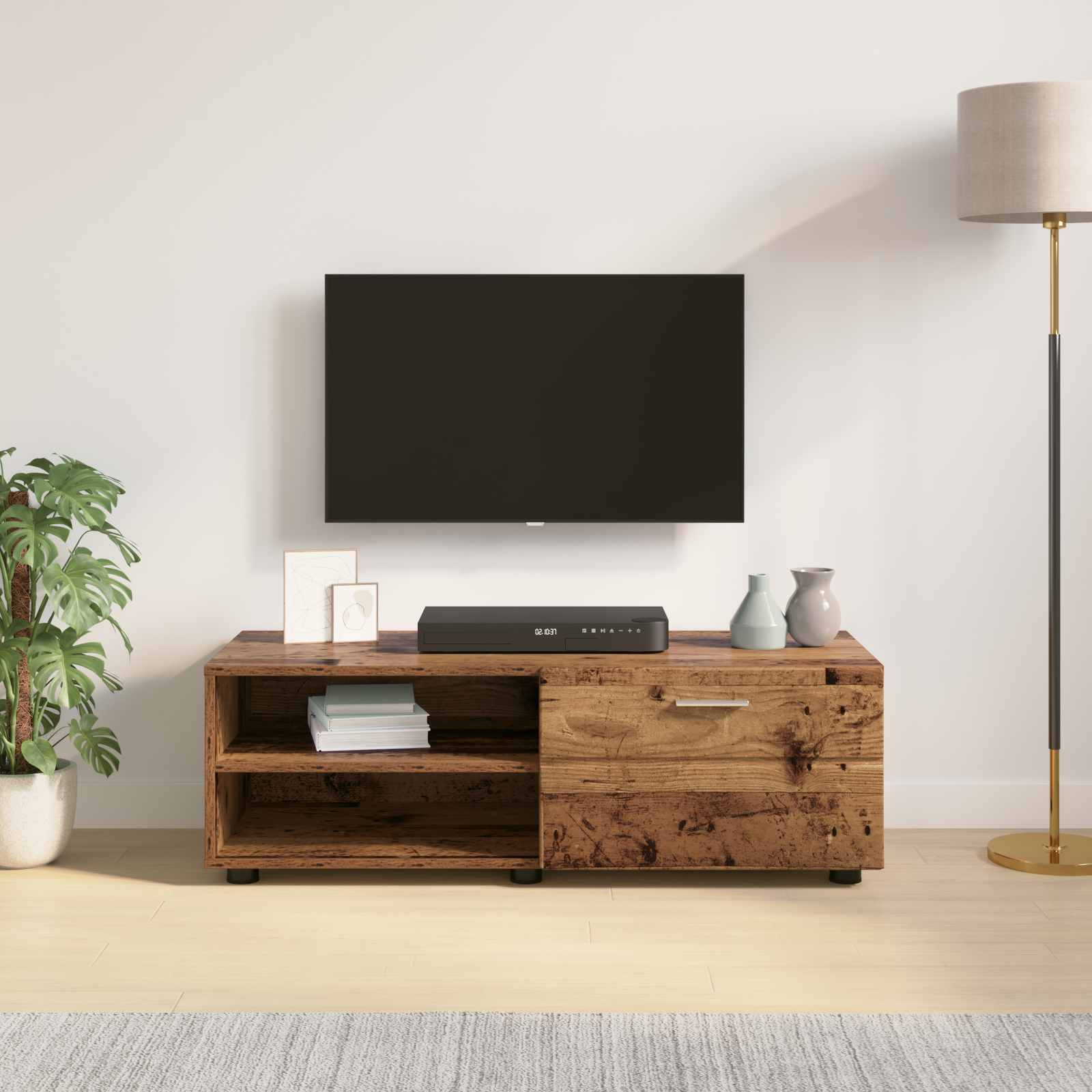 Cabinet en Bois avec tiroir Bois ancien 100,5 x 39 x 30 cm - XIOS