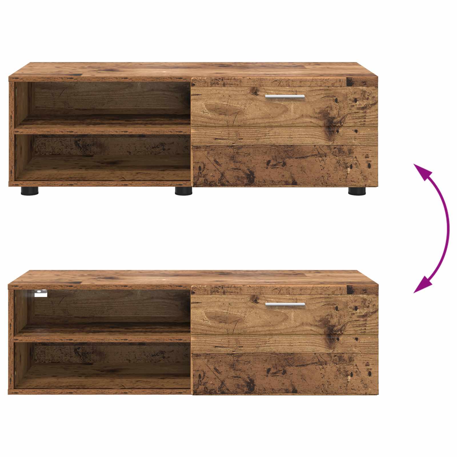 Cabinet en Bois avec tiroir Bois ancien 100,5 x 39 x 30 cm - XIOS