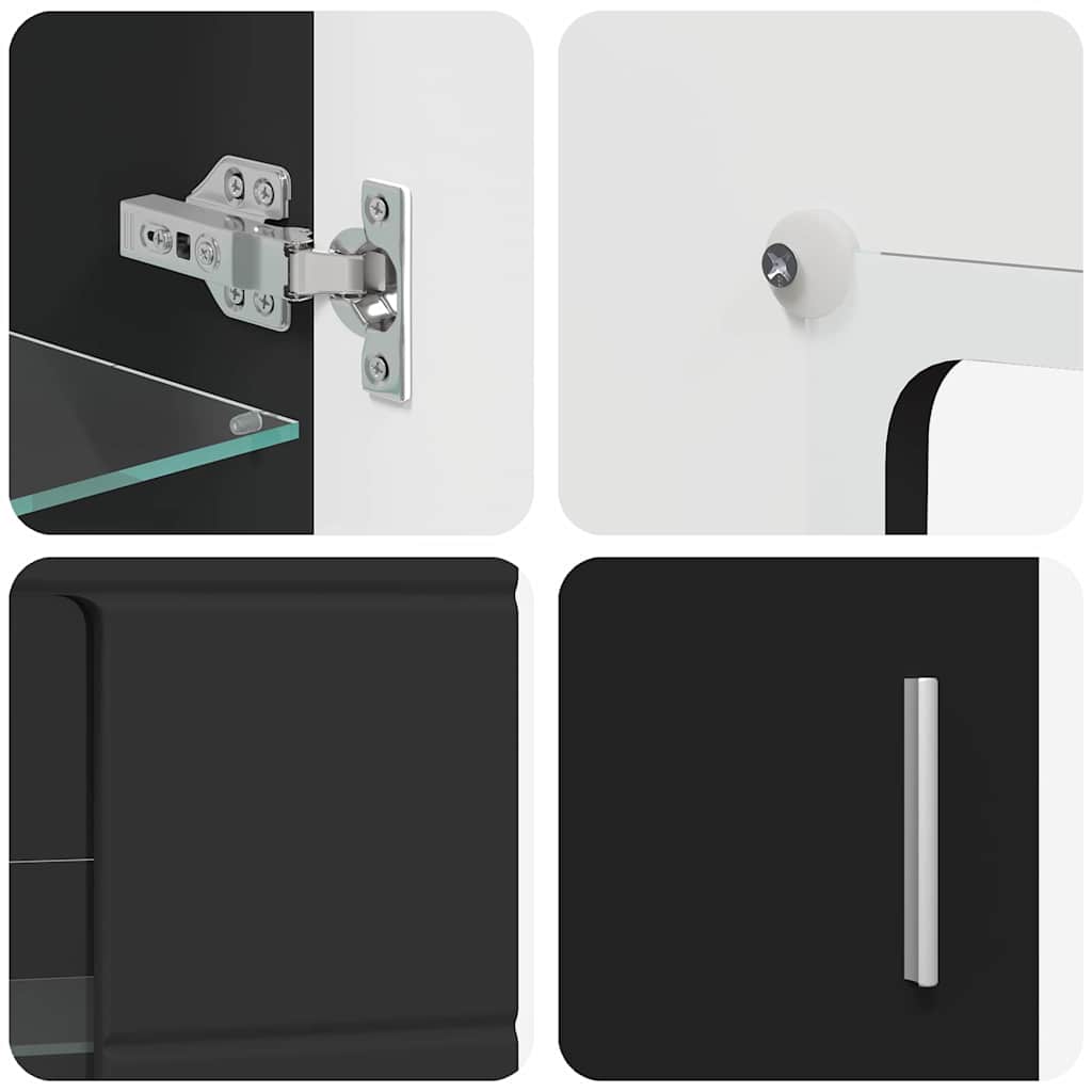 Buffet avec étagère Noir 55,5 x 29 x 100 cm Bois d'ingénierie - XIOS