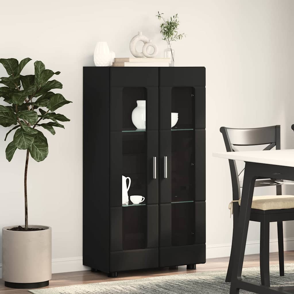 Buffet avec étagère Noir 55,5 x 29 x 100 cm Bois d'ingénierie - XIOS