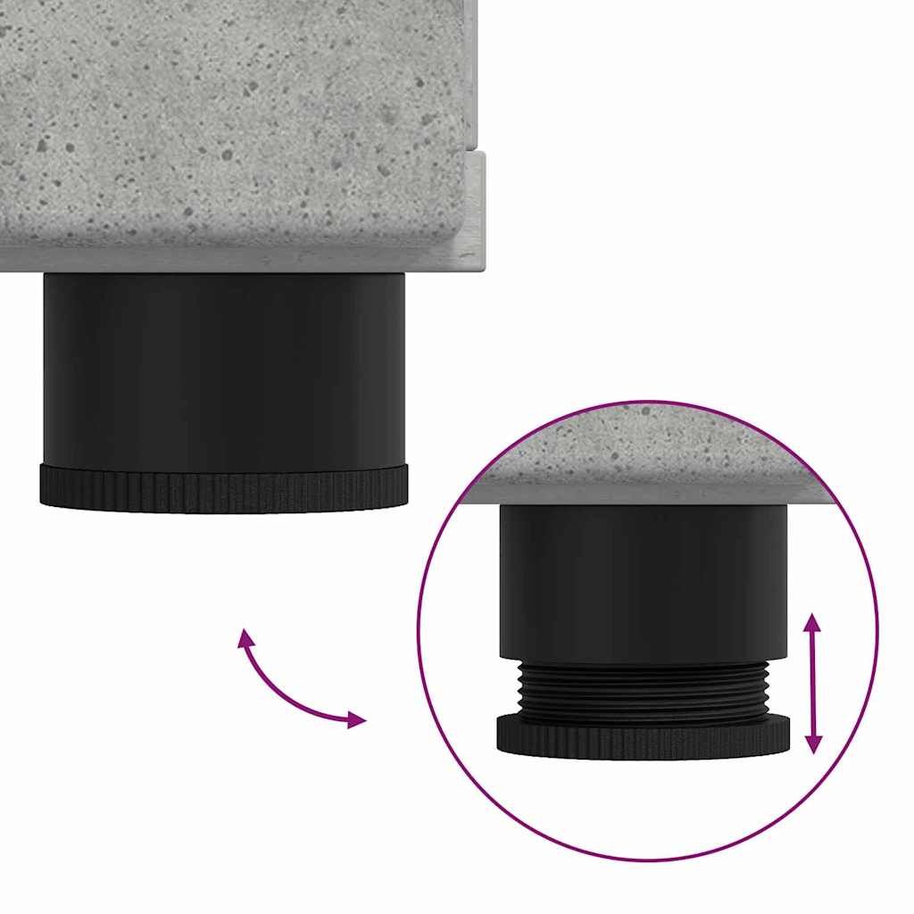 Buffet Gris béton 55,5 x 29 x 100 cm Bois d'ingénierie - XIOS