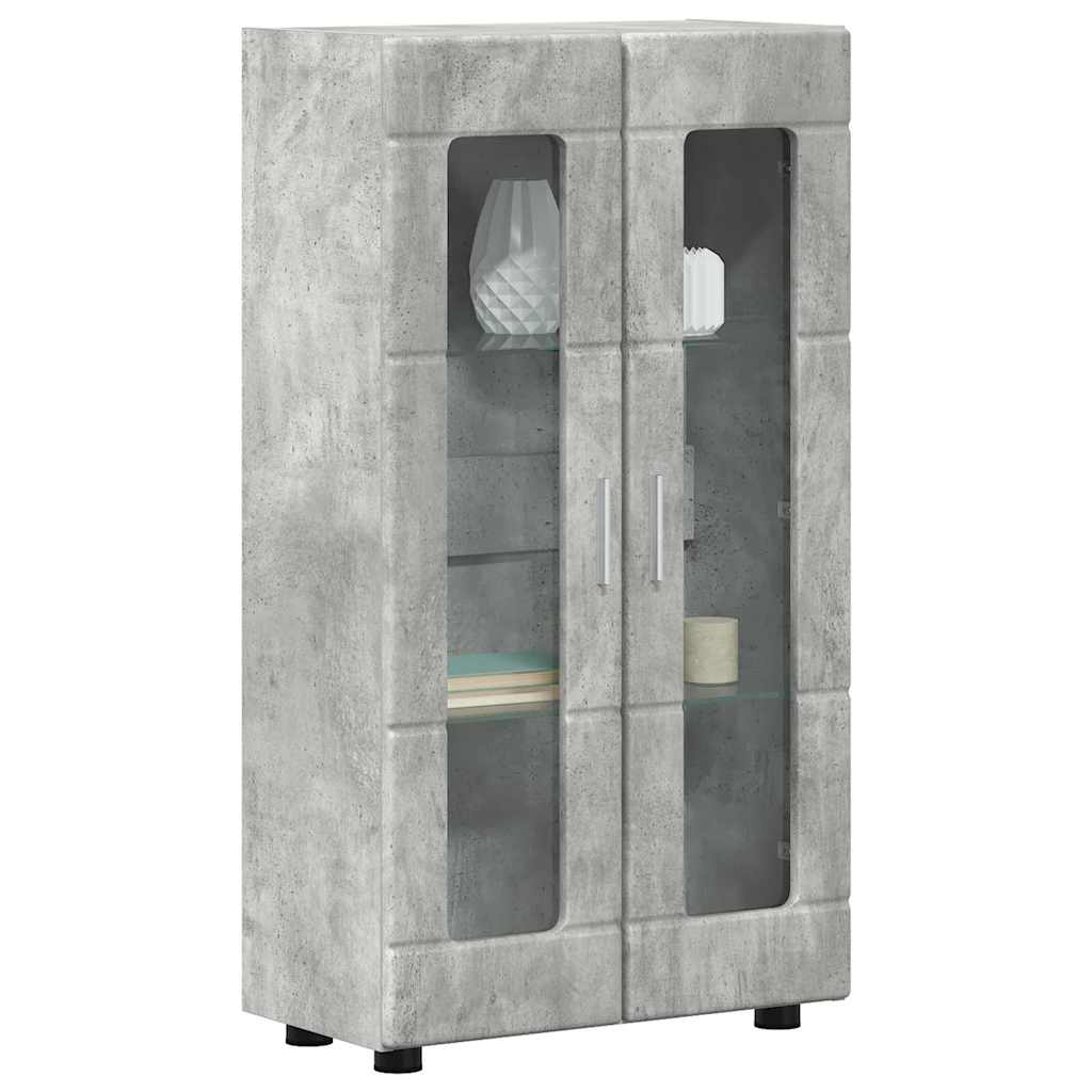 Buffet Gris béton 55,5 x 29 x 100 cm Bois d'ingénierie - XIOS