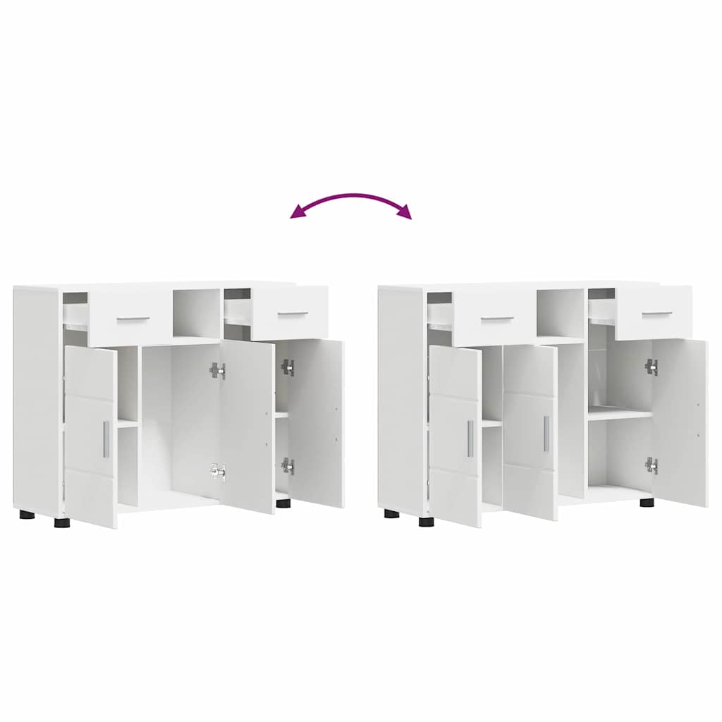 Buffet avec tiroir Blanc 88.5 x 30.5 x 73 cm Bois d'ingénierie - XIOS