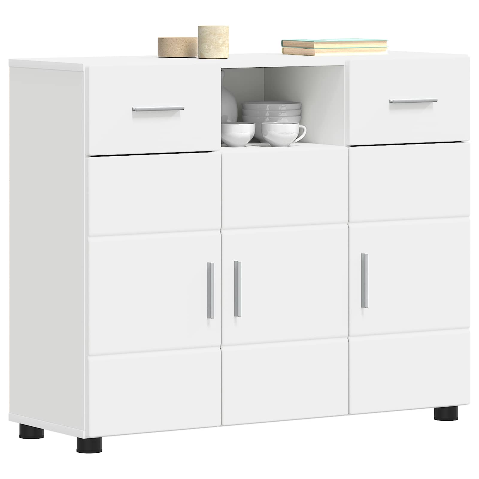 Cabinet en Bois Blanc 88,5 x 30,5 x 73 cm Bois d'ingénierie - XIOS