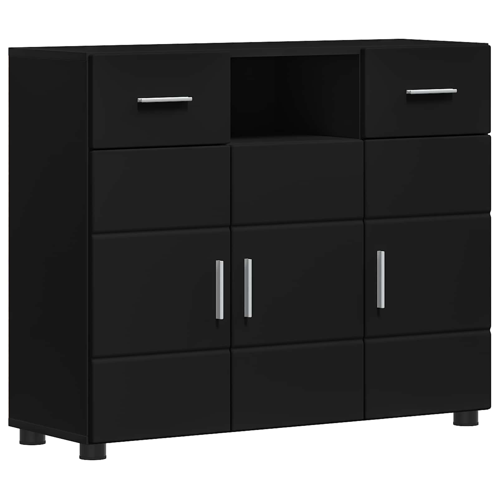 Cabinet en Bois Noir 88,5 x 30,5 x 73 cm Bois d'ingénierie - XIOS