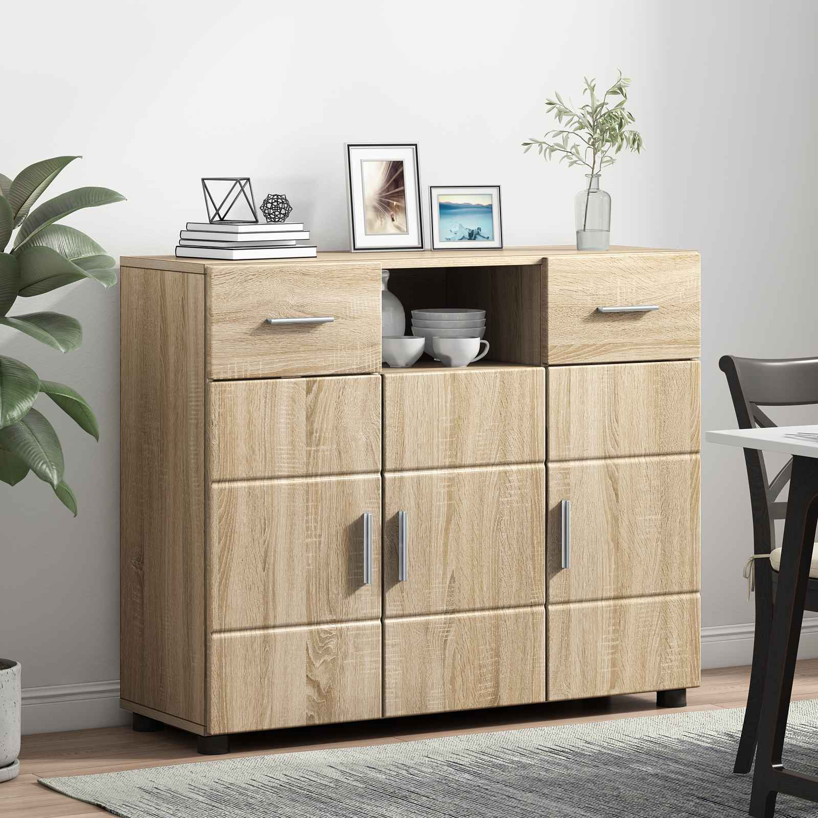 Cabinet en Bois avec tiroir Chêne Sonoma 88,5 x 30,5 x 73 cm - XIOS