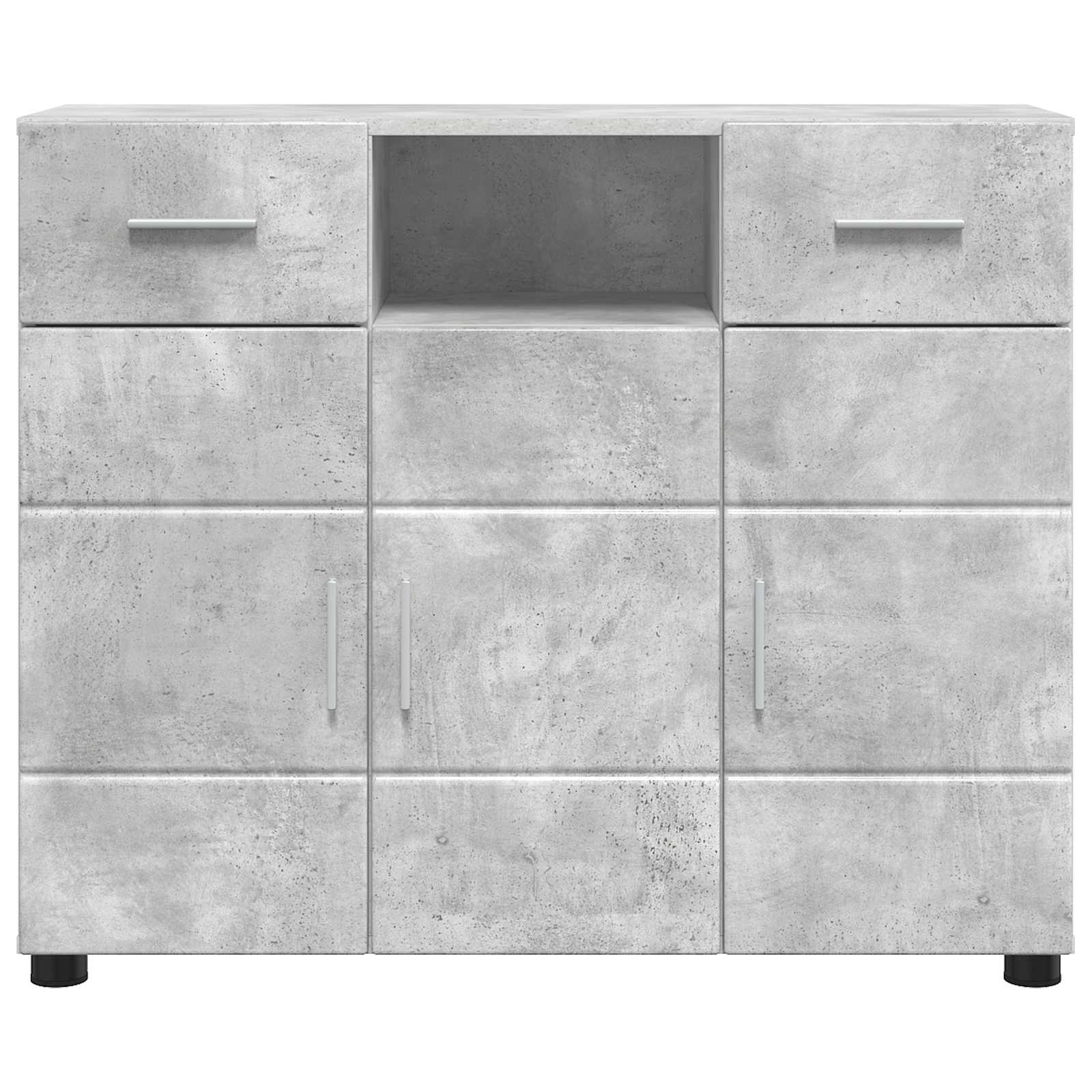 Cabinet en Bois avec tiroir Gris béton 88,5 x 30,5 x 73 cm - XIOS