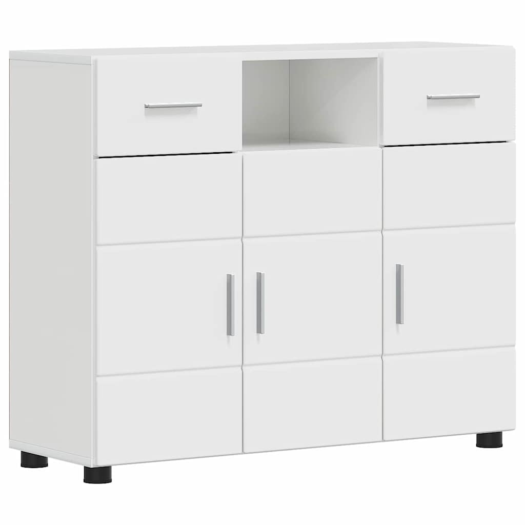 Buffet Blanc brillant 88.5 x 30.5 x 73 cm Bois d'ingénierie XIOS