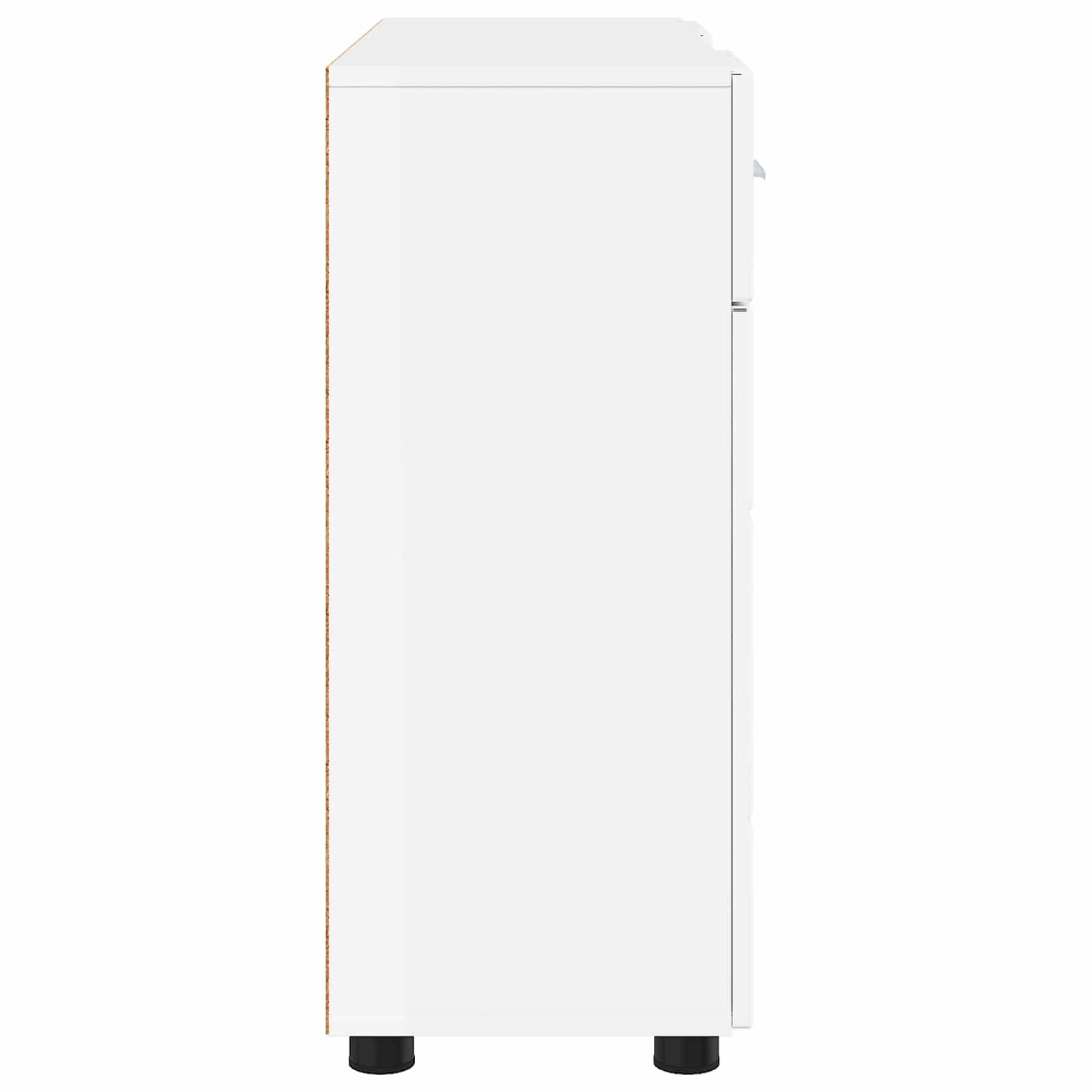 Cabinet en Bois avec tiroir Blanc brillant 88,5 x 30,5 x 73 cm