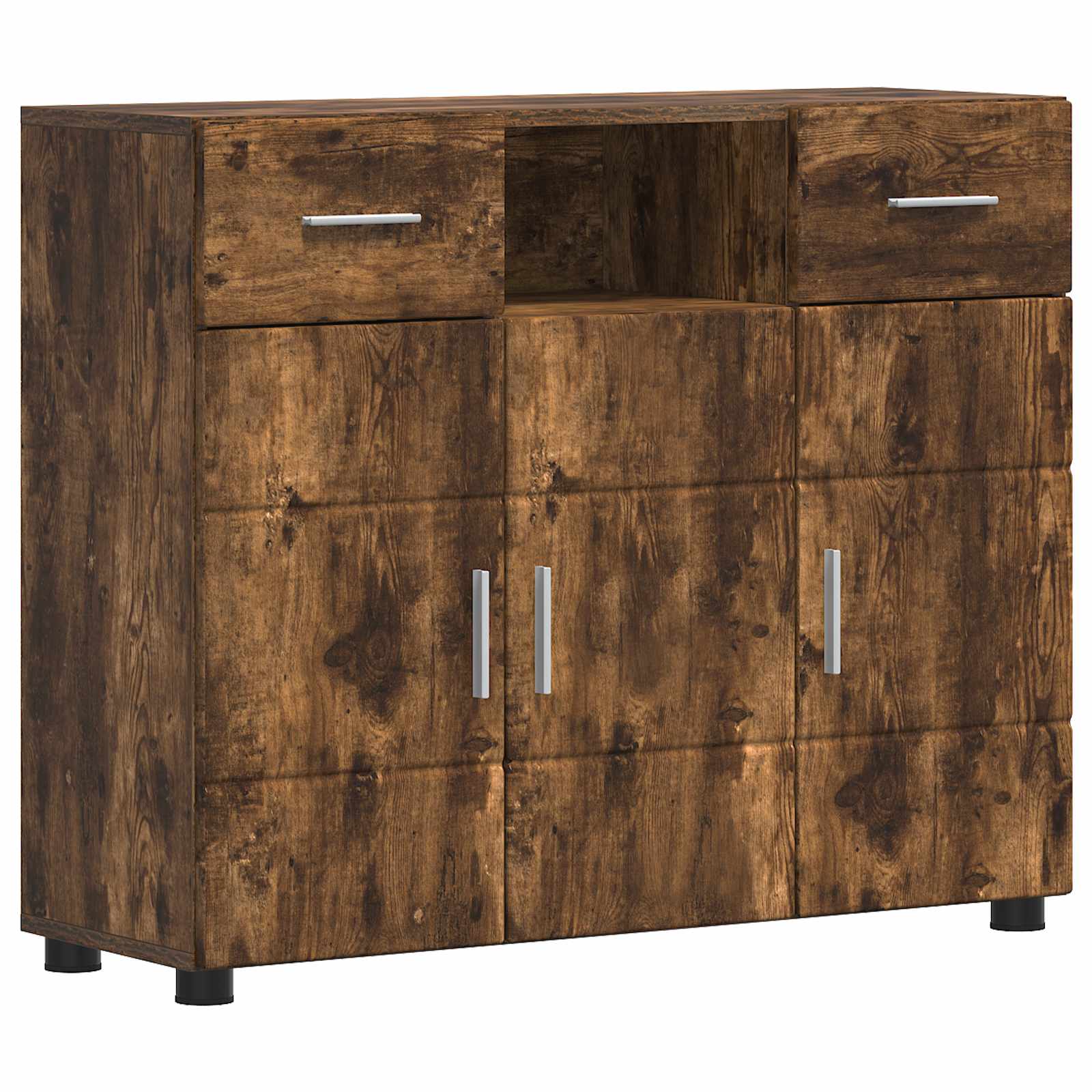 Cabinet en Bois avec tiroir Chêne fumé 88,5 x 30,5 x 73 cm - XIOS