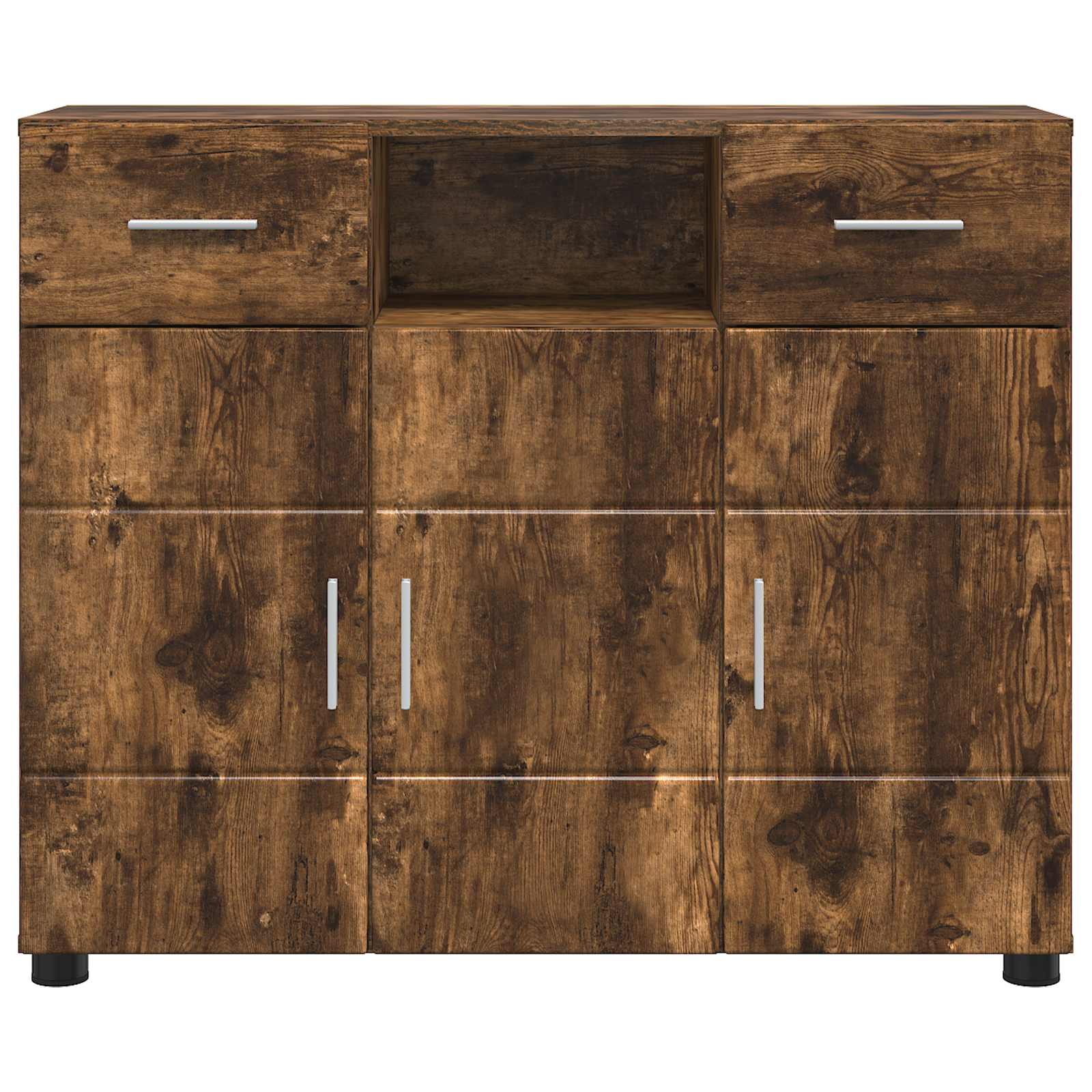 Cabinet en Bois avec tiroir Chêne fumé 88,5 x 30,5 x 73 cm - XIOS
