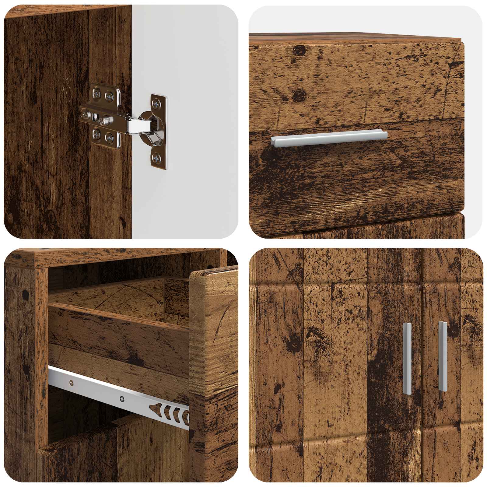 Cabinet en Bois avec tiroir Bois ancien 88,5 x 30,5 x 73 cm - XIOS