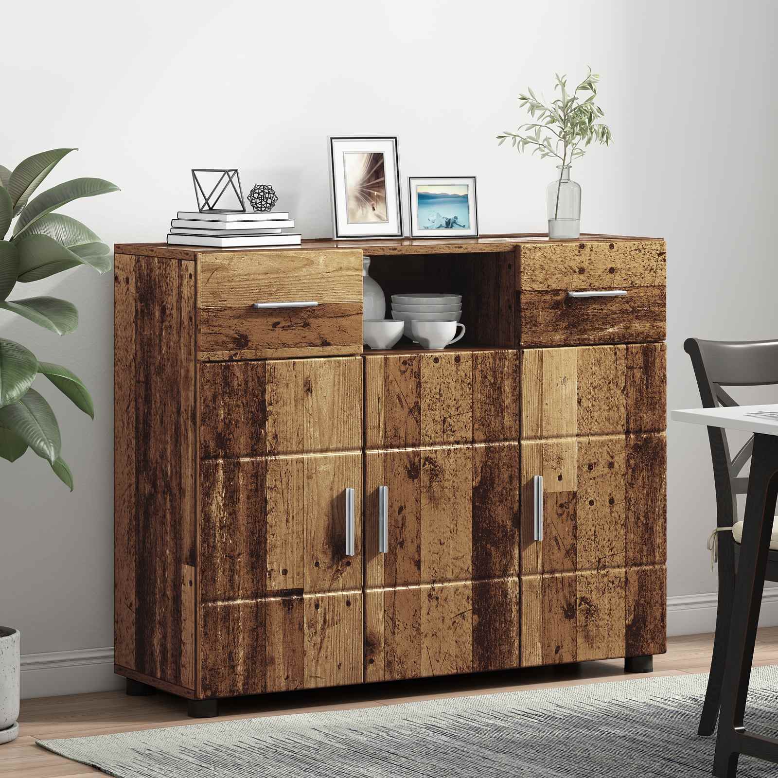 Cabinet en Bois avec tiroir Bois ancien 88,5 x 30,5 x 73 cm - XIOS