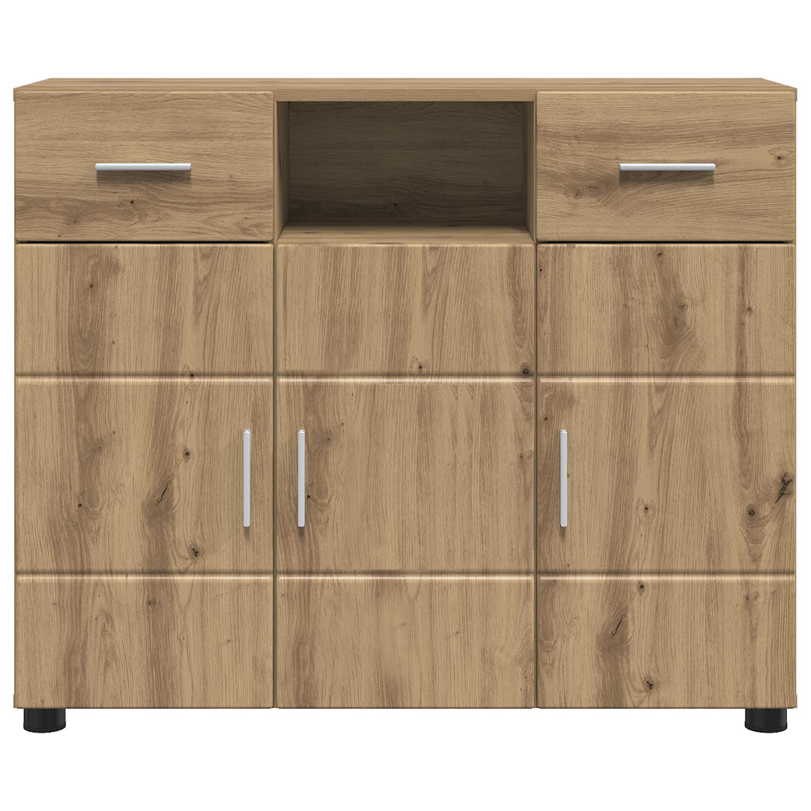 Cabinet en Bois avec tiroir Chêne artisanal 88,5 x 30,5 x 73 cm - XIOS