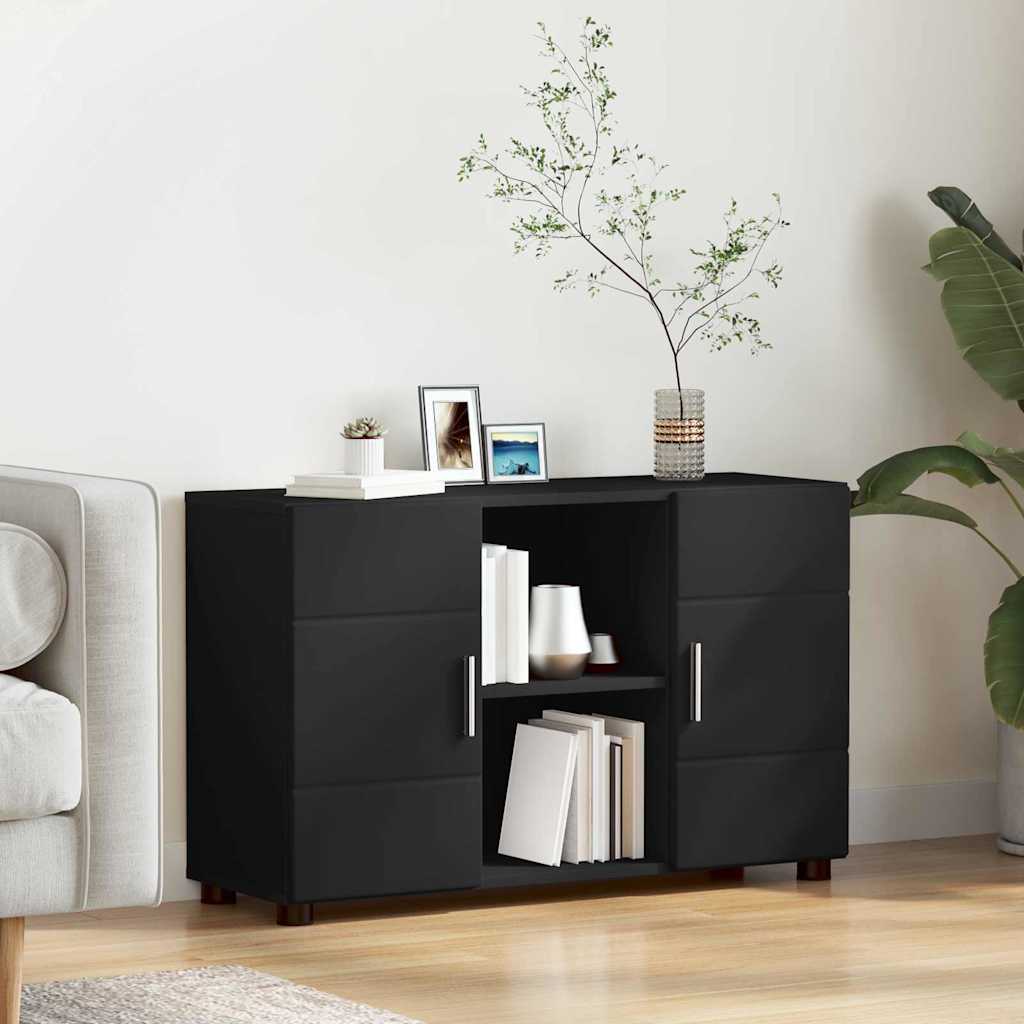 Buffet avec porte Noir 88,5 x 30,5 x 55,5 cm Bois d'ingénierie - XIOS