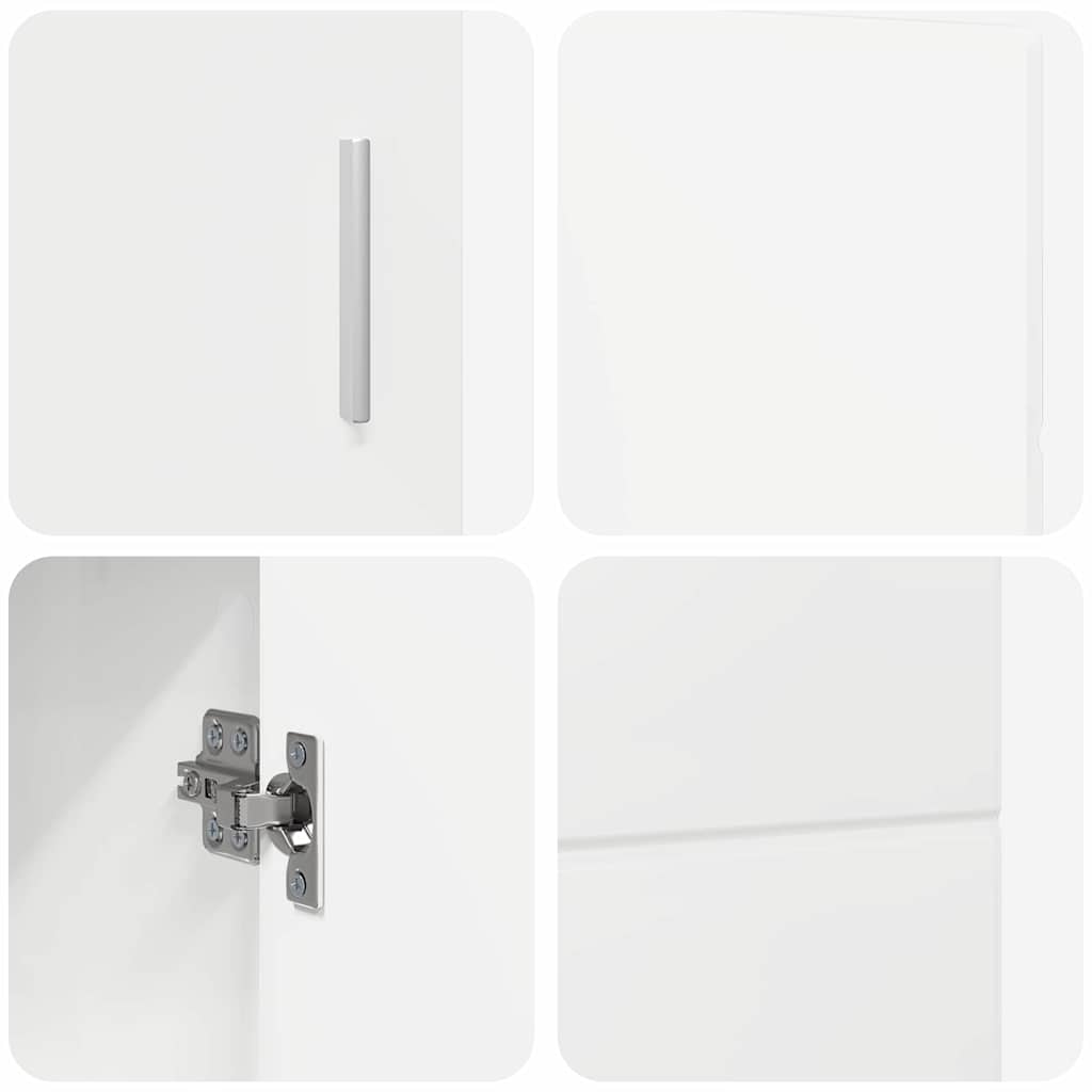 Buffet Blanc brillant 88,5 x 30,5 x 55,5 cm Bois d'ingénierie - XIOS