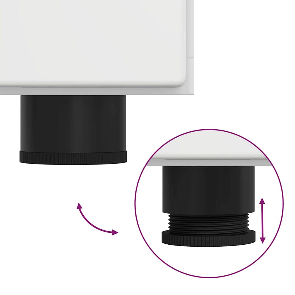 Buffet Blanc brillant 88,5 x 30,5 x 55,5 cm Bois d'ingénierie - XIOS