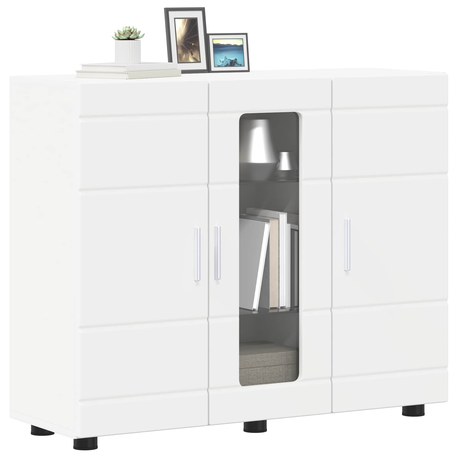 Cabinet en Bois Blanc 88,5 x 30,5 x 73 cm Bois d'ingénierie - XIOS