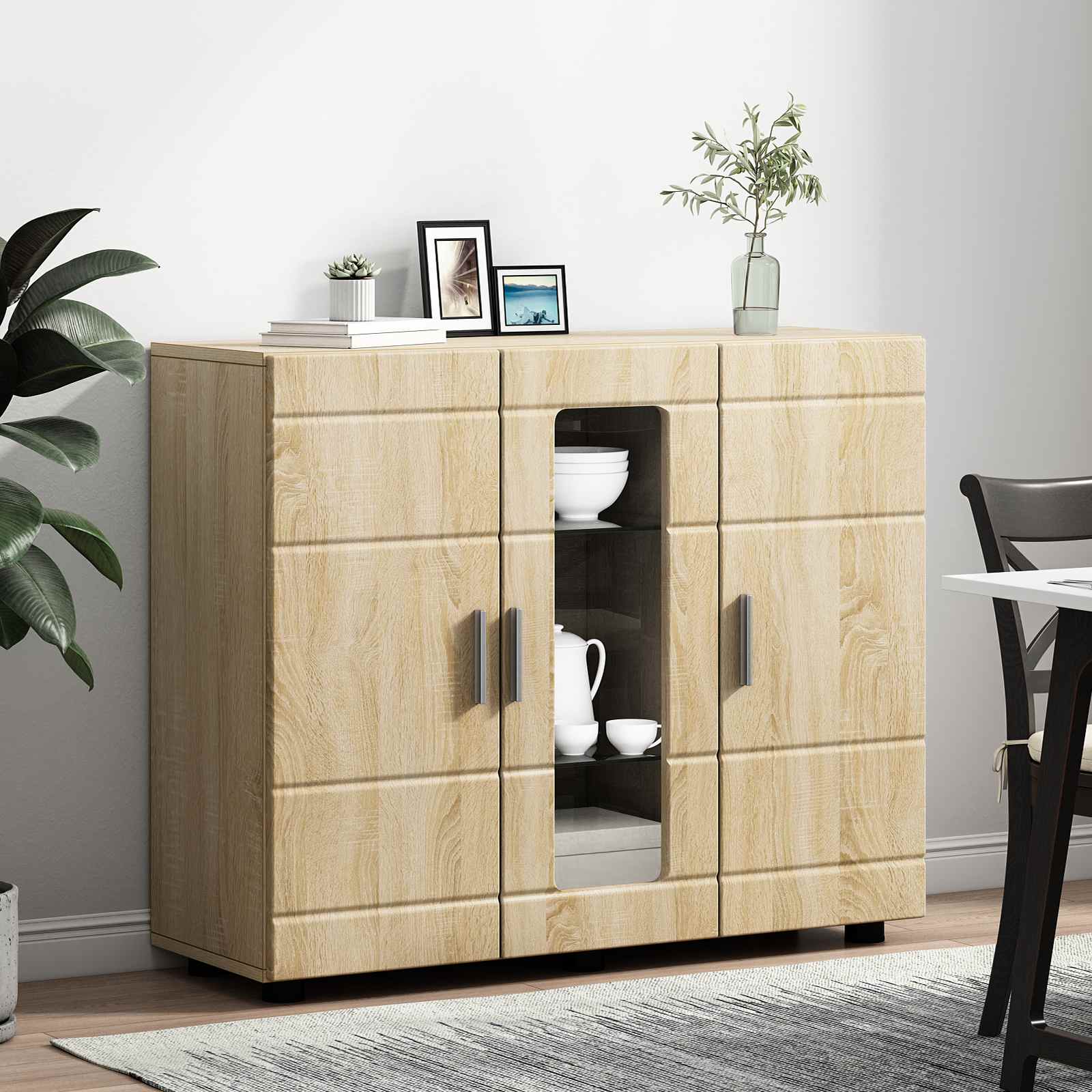 Cabinet en Bois avec stockage Chêne Sonoma 88,5 x 30,5 x 73 cm - XIOS