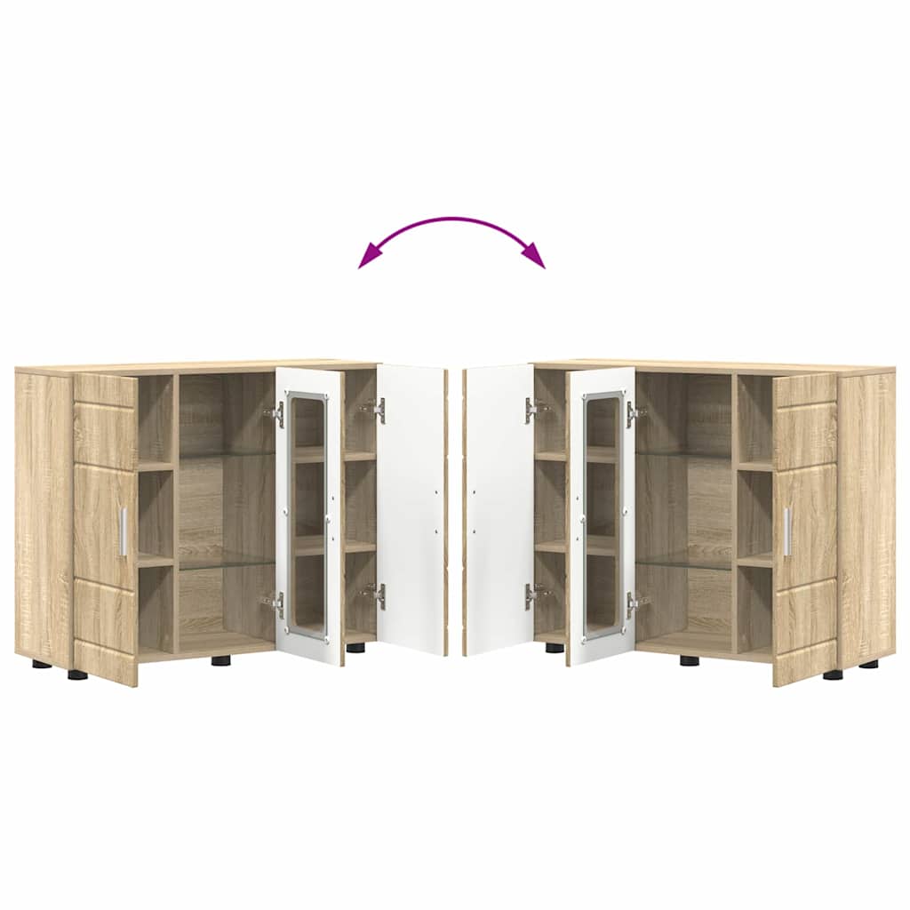 Buffet Chêne sonoma 55.5 x 29 x 100 cm Bois d'ingénierie - XIOS