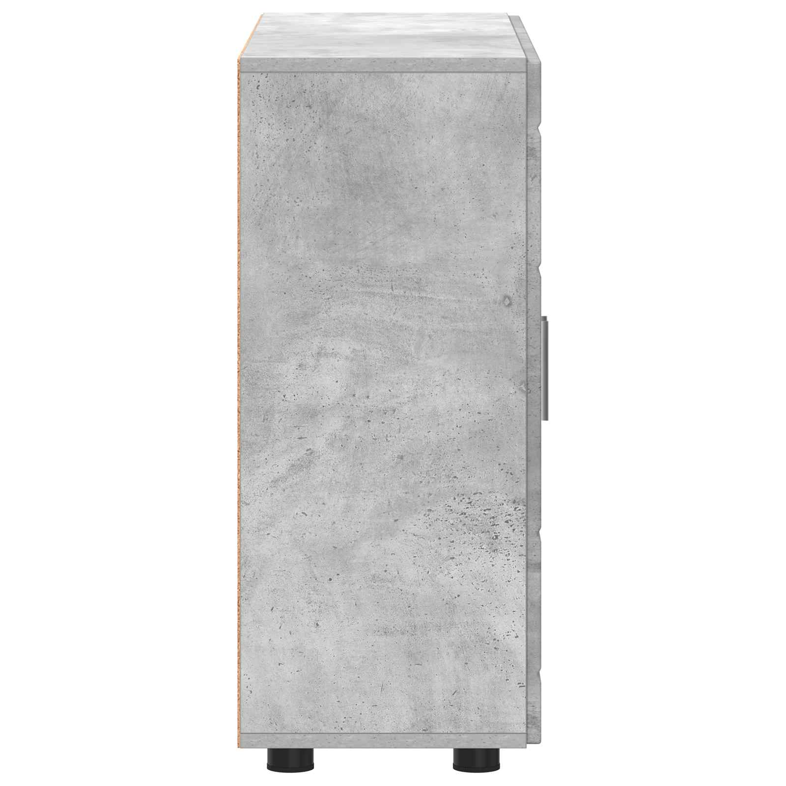 Cabinet en Bois avec stockage Gris béton 88,5 x 30,5 x 73 cm - XIOS