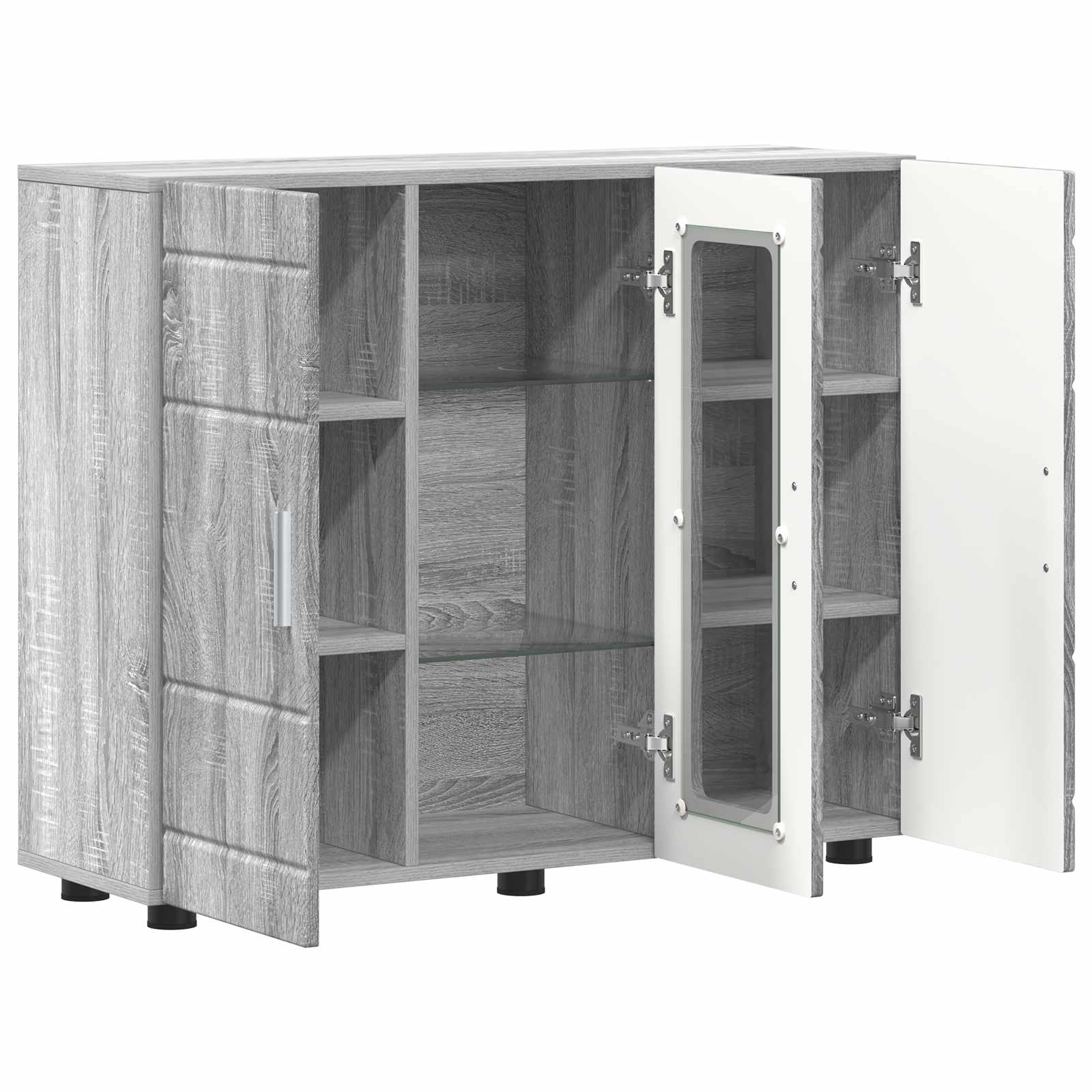 Cabinet en Bois avec stockage Gris Sonoma 88,5 x 30,5 x 73 cm - XIOS
