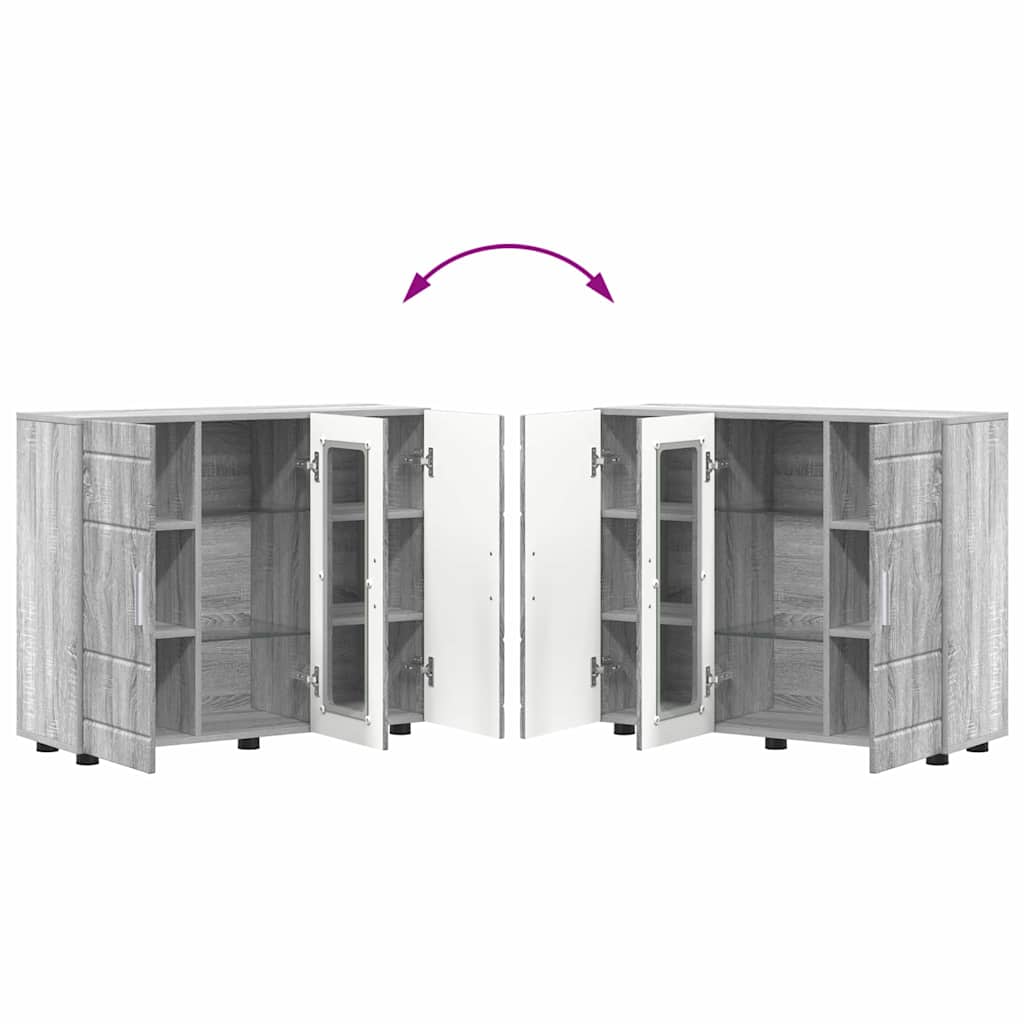 Buffet Sonoma gris 55.5 x 29 x 100 cm Bois d'ingénierie - XIOS