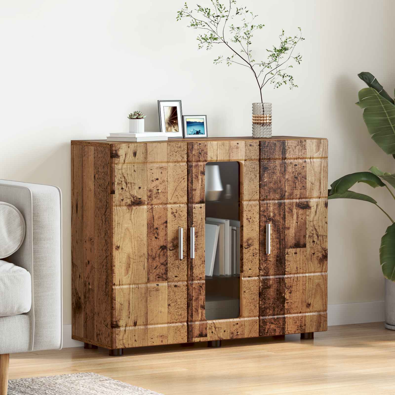 Cabinet en Bois avec stockage Bois ancien 88,5 x 30,5 x 73 cm - XIOS