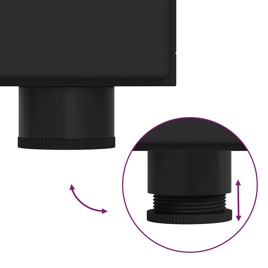 Buffet avec étagère Noir 88,5 x 30,5 x 73 cm Bois d'ingénierie - XIOS