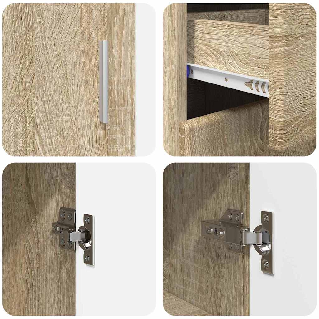 Buffet Chêne Sonoma 88,5 x 30,5 x 73 cm Bois d'ingénierie - XIOS