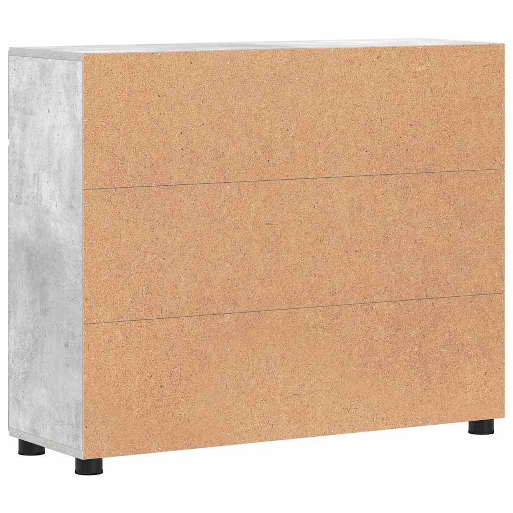 Buffet Gris béton 88,5 x 30,5 x 73 cm Bois d'ingénierie - XIOS