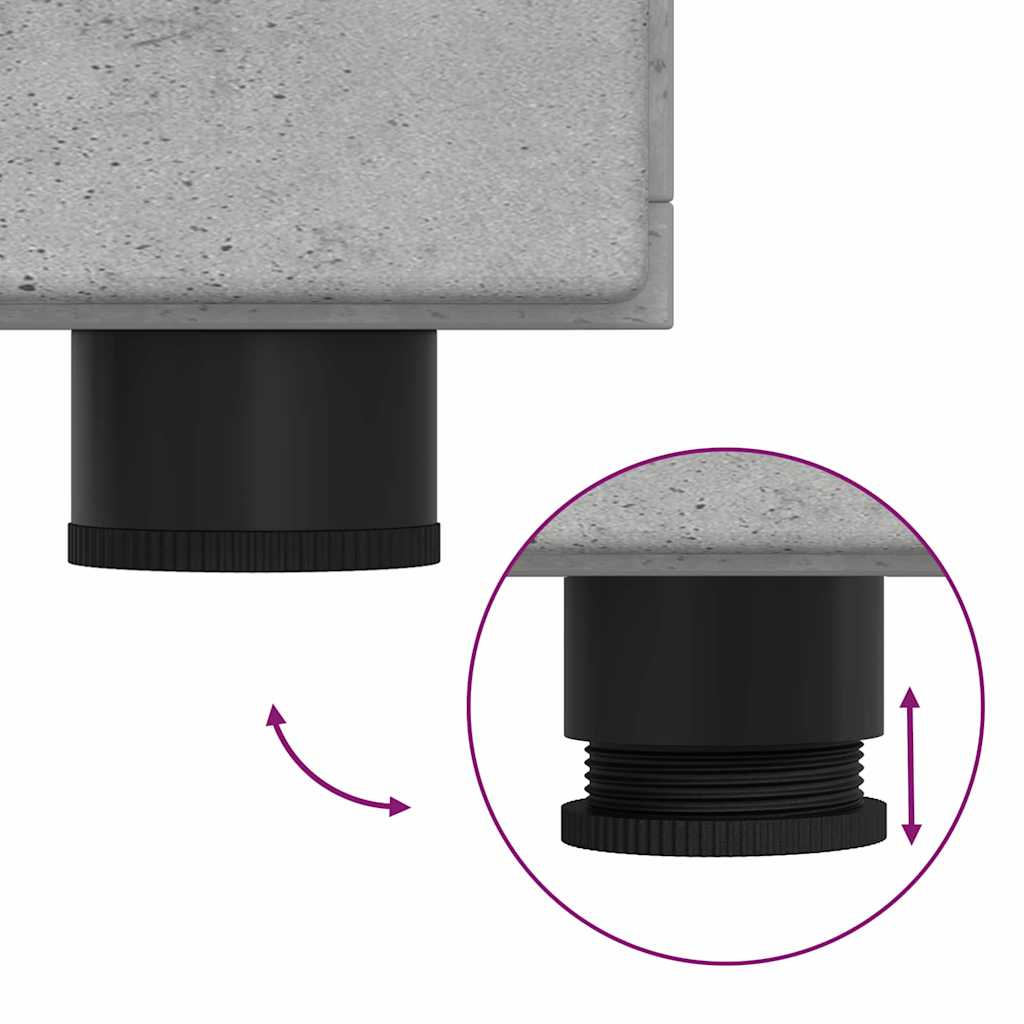 Buffet Gris béton 88,5 x 30,5 x 73 cm Bois d'ingénierie - XIOS